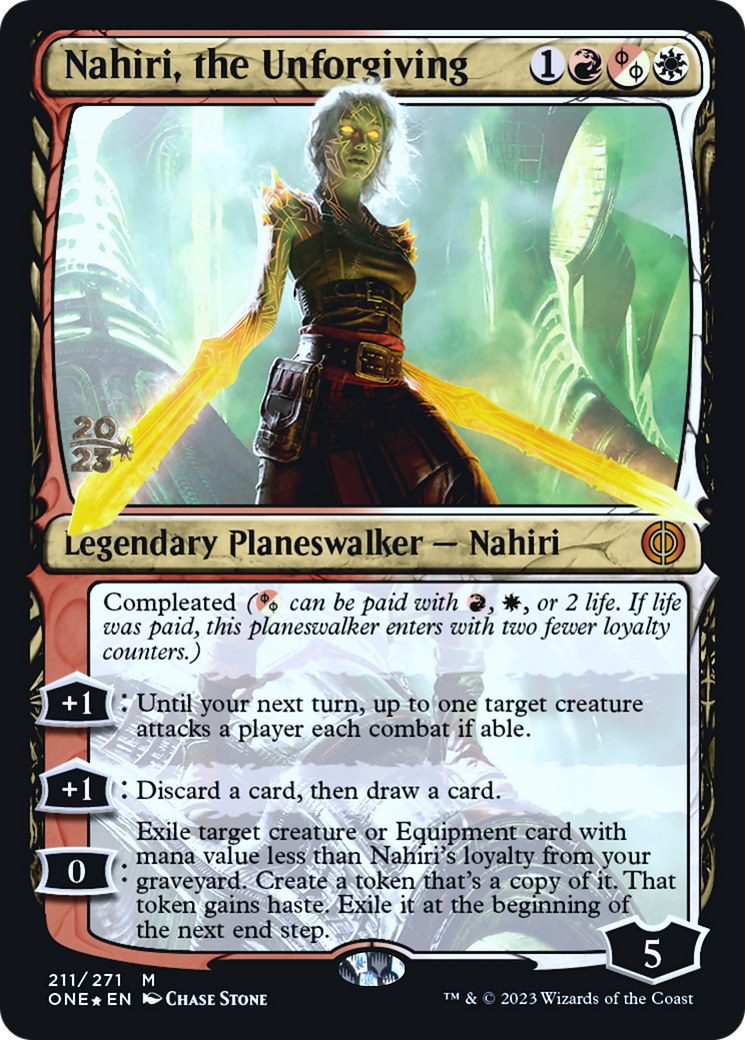 Nahiri, the Unforgiving [Phyrexia: All Will Be One Prerelease Promos] | Gaming Infinity