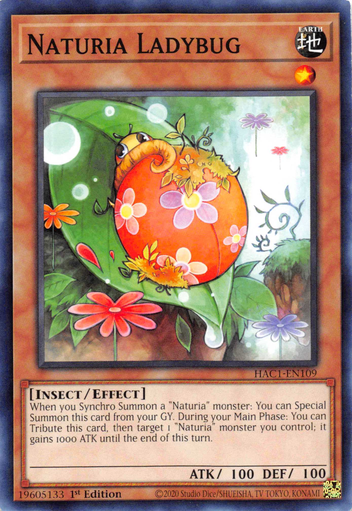 Naturia Ladybug (Duel Terminal) [HAC1-EN109] Parallel Rare | Gaming Infinity