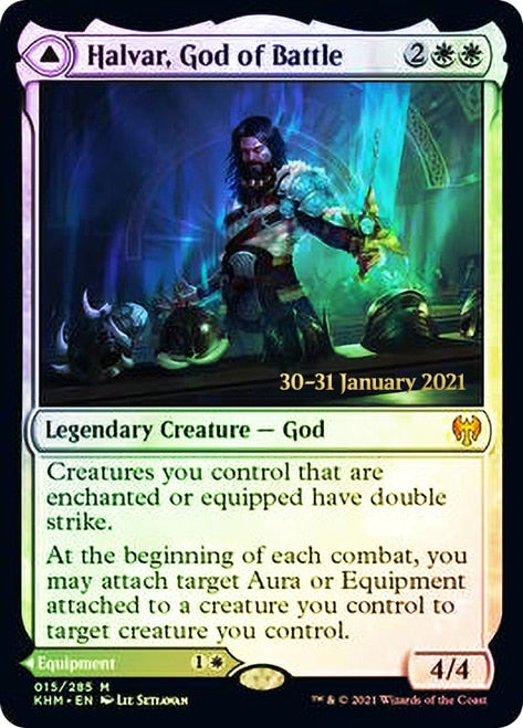 Halvar, God of Battle // Sword of the Realms  [Kaldheim Prerelease Promos] | Gaming Infinity