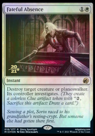 Fateful Absence [Innistrad: Midnight Hunt Prerelease Promos] | Gaming Infinity