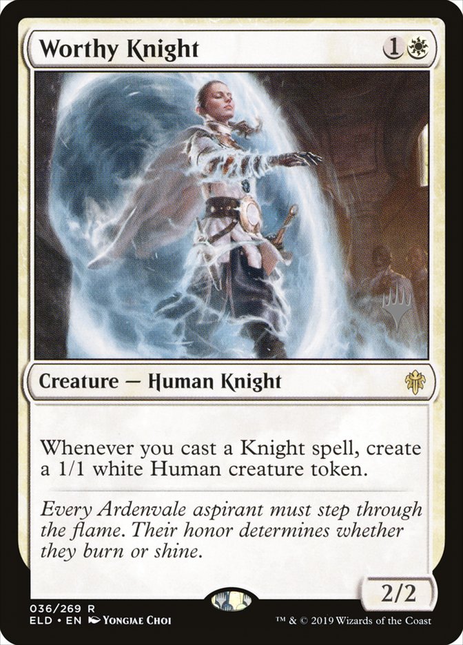 Worthy Knight (Promo Pack) [Throne of Eldraine Promos] | Gaming Infinity