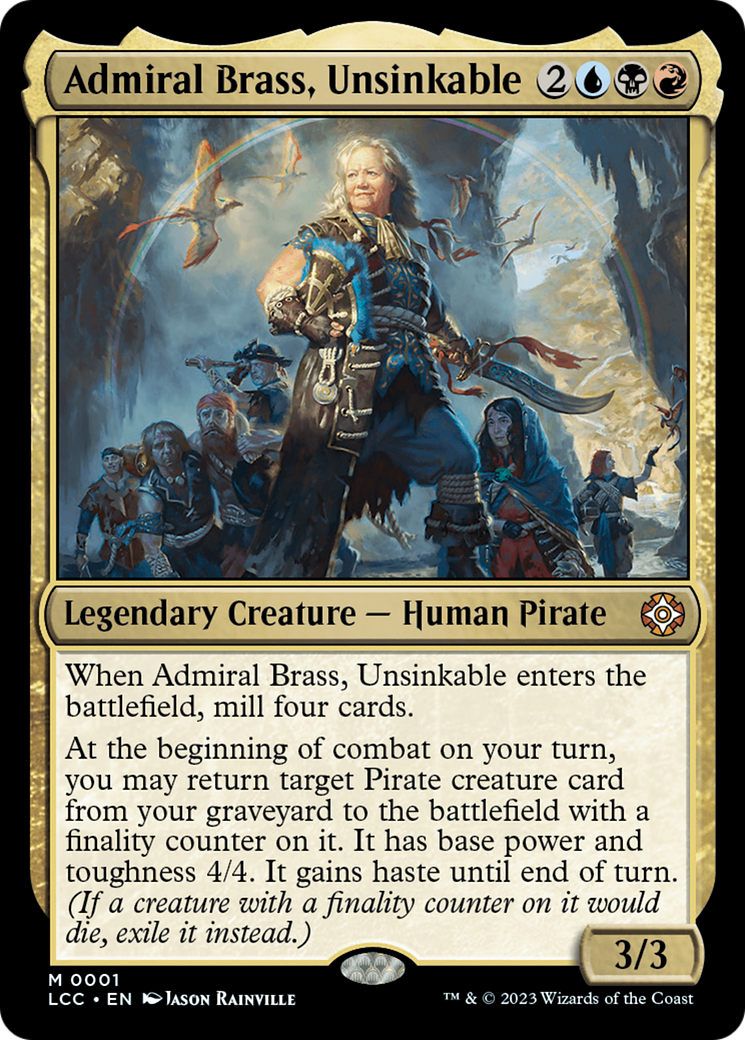 Admiral Brass, Unsinkable (Display Commander) [The Lost Caverns of Ixalan Commander] | Gaming Infinity