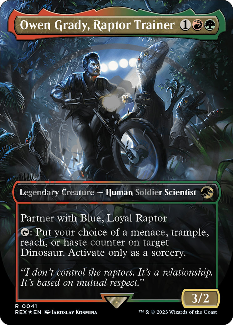 Owen Grady, Raptor Trainer Emblem (Borderless) [Jurassic World Collection Tokens] | Gaming Infinity