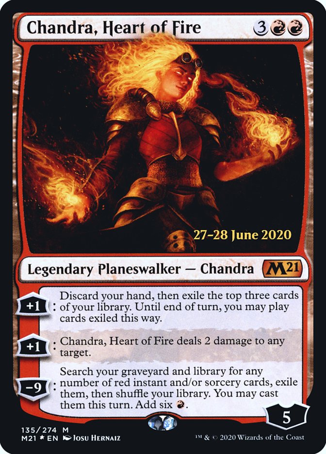 Chandra, Heart of Fire  [Core Set 2021 Prerelease Promos] | Gaming Infinity