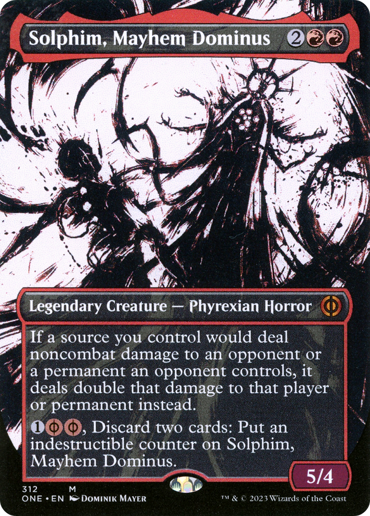 Solphim, Mayhem Dominus (Borderless Ichor) [Phyrexia: All Will Be One] | Gaming Infinity