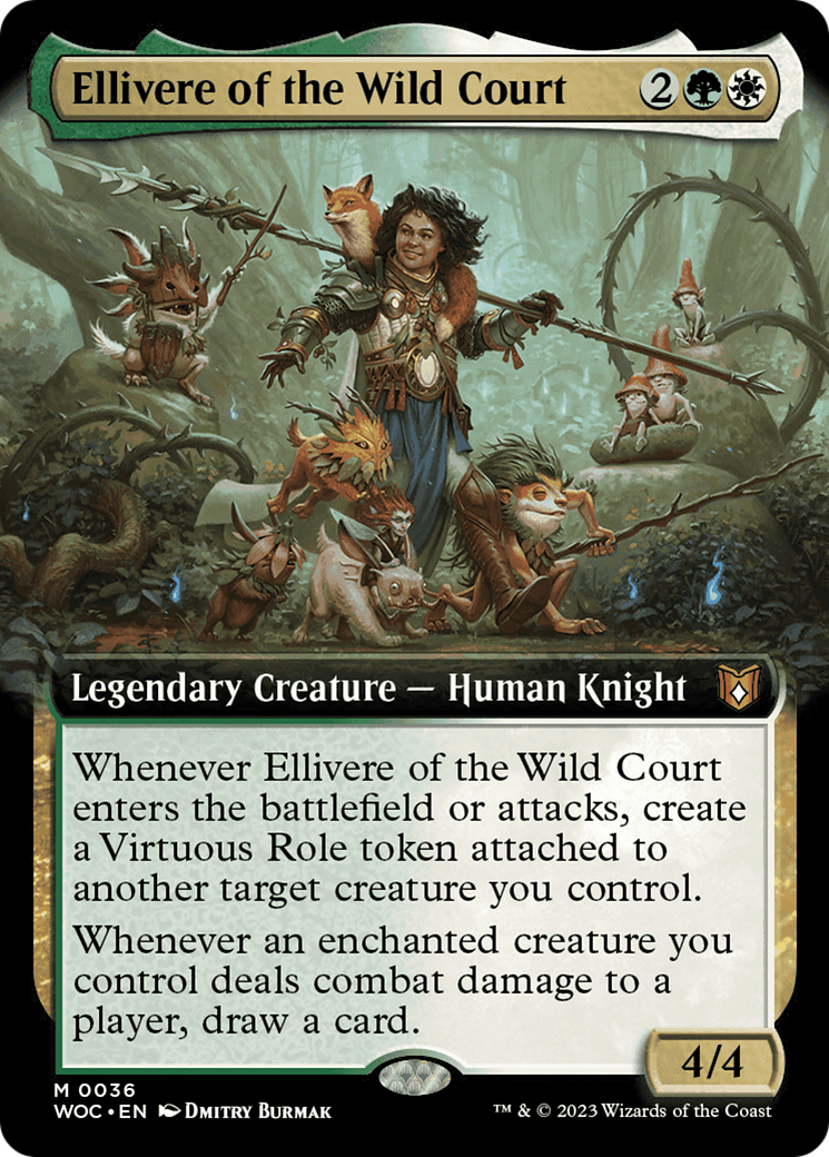 Ellivere of the Wild Court (Extended Art) [Wilds of Eldraine Commander] | Gaming Infinity