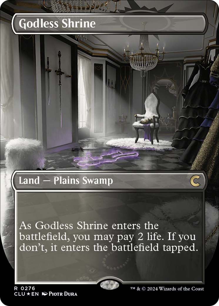 Godless Shrine (Borderless) [Ravnica: Clue Edition] | Gaming Infinity