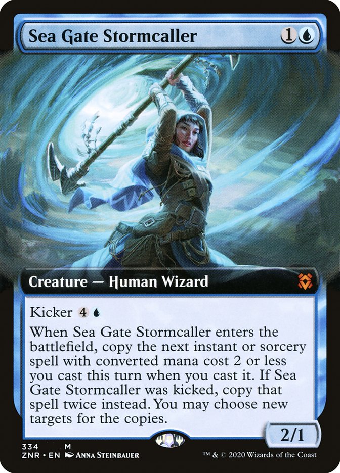 Sea Gate Stormcaller (Extended Art) [Zendikar Rising] | Gaming Infinity