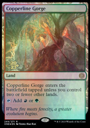 Copperline Gorge [Phyrexia: All Will Be One Prerelease Promos] | Gaming Infinity