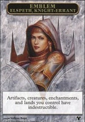 Emblem - Elspeth, Knight-Errant // Soldier Double-Sided Token [Modern Event Deck 2014 Tokens] | Gaming Infinity