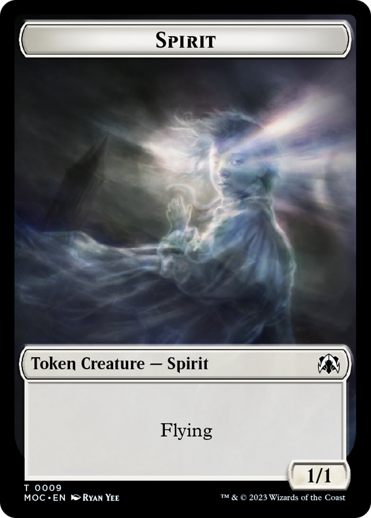 Spirit (9) // Treasure Double-Sided Token [March of the Machine Commander Tokens] | Gaming Infinity