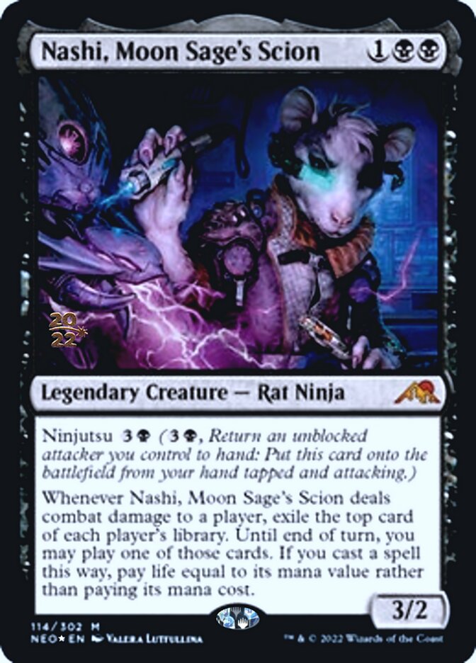 Nashi, Moon Sage's Scion [Kamigawa: Neon Dynasty Prerelease Promos] | Gaming Infinity