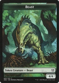 Beast // Saproling Double-sided Token [Commander: Zendikar Rising Tokens] | Gaming Infinity