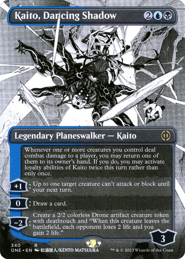 Kaito, Dancing Shadow (Borderless Manga) [Phyrexia: All Will Be One] | Gaming Infinity