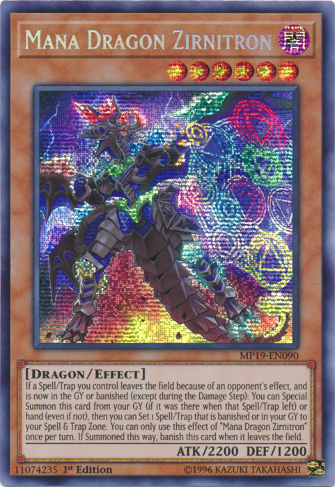 Mana Dragon Zirnitron [MP19-EN090] Prismatic Secret Rare | Gaming Infinity