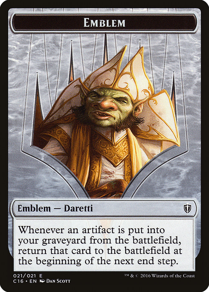 Daretti, Scrap Savant Emblem [Commander 2016 Tokens] | Gaming Infinity