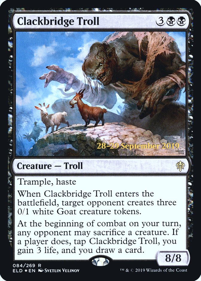 Clackbridge Troll  [Throne of Eldraine Prerelease Promos] | Gaming Infinity