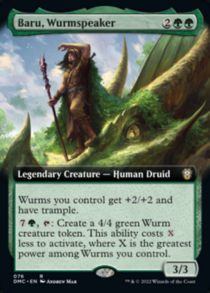 Baru, Wurmspeaker (Extended Art) [Dominaria United Commander] | Gaming Infinity