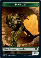 Saproling // Spirit (002) Double-sided Token [Kamigawa: Neon Dynasty Commander Tokens] | Gaming Infinity