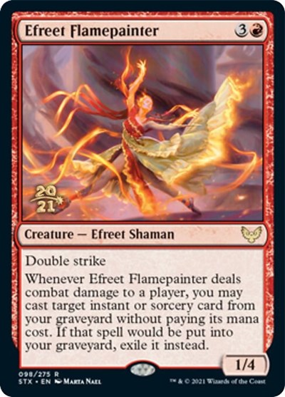 Efreet Flamepainter [Strixhaven: School of Mages Prerelease Promos] | Gaming Infinity