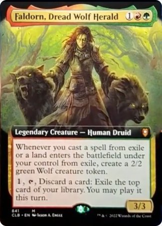 Faldorn, Dread Wolf Herald (Extended Art) [Commander Legends: Battle for Baldur's Gate] | Gaming Infinity