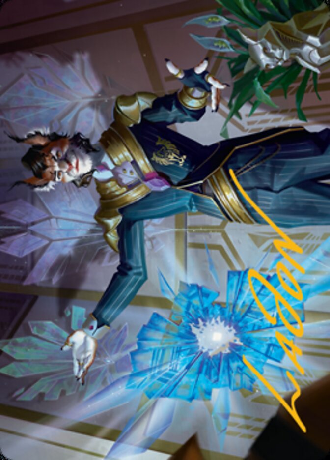 Kros, Defense Contractor Art Card (Gold-Stamped Signature) [Streets of New Capenna Art Series] | Gaming Infinity