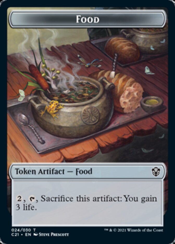 Food // Saproling Double-Sided Token [Commander 2021 Tokens] | Gaming Infinity