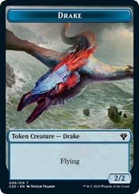 Drake // Insect (018) Double-sided Token [Commander 2020 Tokens] | Gaming Infinity