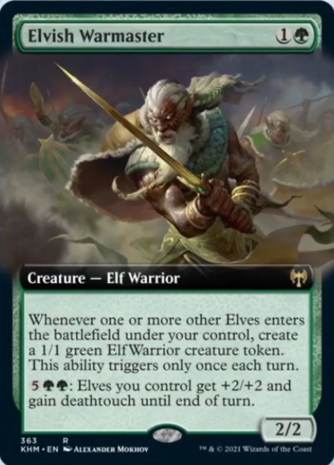 Elvish Warmaster (Extended Art) [Kaldheim] | Gaming Infinity