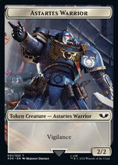 Astartes Warrior // Clue Double-sided Token (Surge Foil) [Universes Beyond: Warhammer 40,000 Tokens] | Gaming Infinity