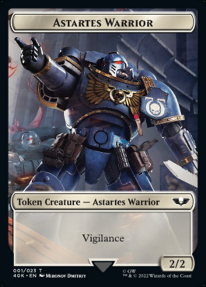 Astartes Warrior // Robot Double-sided Token (Surge Foil) [Universes Beyond: Warhammer 40,000 Tokens] | Gaming Infinity