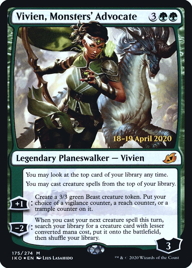 Vivien, Monsters' Advocate  [Ikoria: Lair of Behemoths Prerelease Promos] | Gaming Infinity