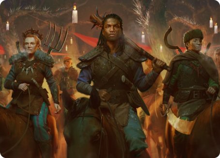 Candlelit Cavalry Art Card [Innistrad: Midnight Hunt Art Series] | Gaming Infinity