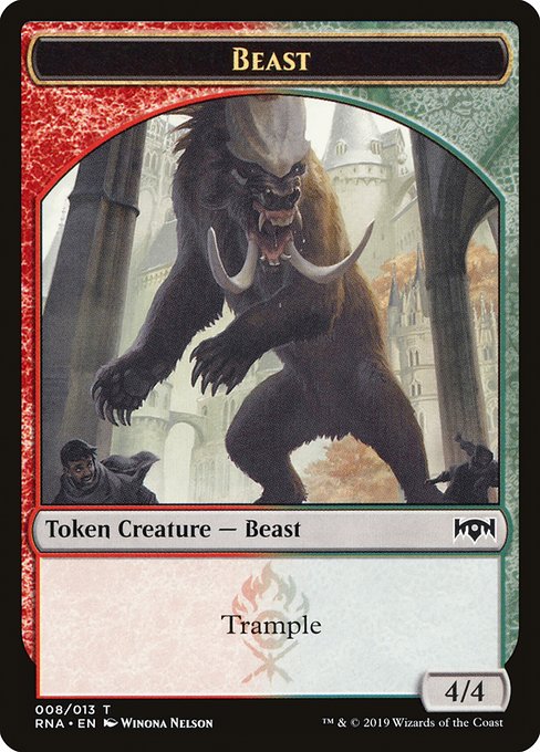 Beast Token [Ravnica Allegiance Tokens] | Gaming Infinity