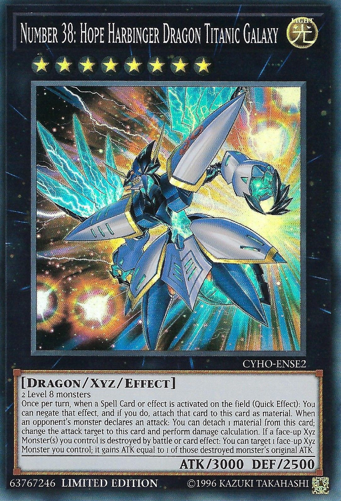 Number 38: Hope Harbinger Dragon Titanic Galaxy [CYHO-ENSE2] Super Rare | Gaming Infinity