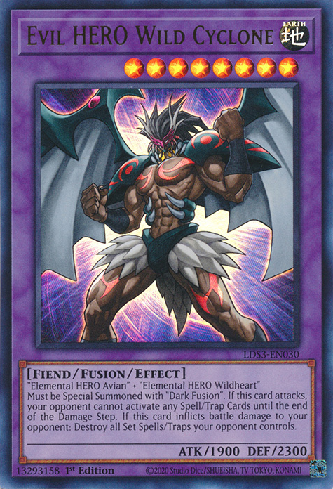 Evil HERO Wild Cyclone [LDS3-EN030] Ultra Rare | Gaming Infinity