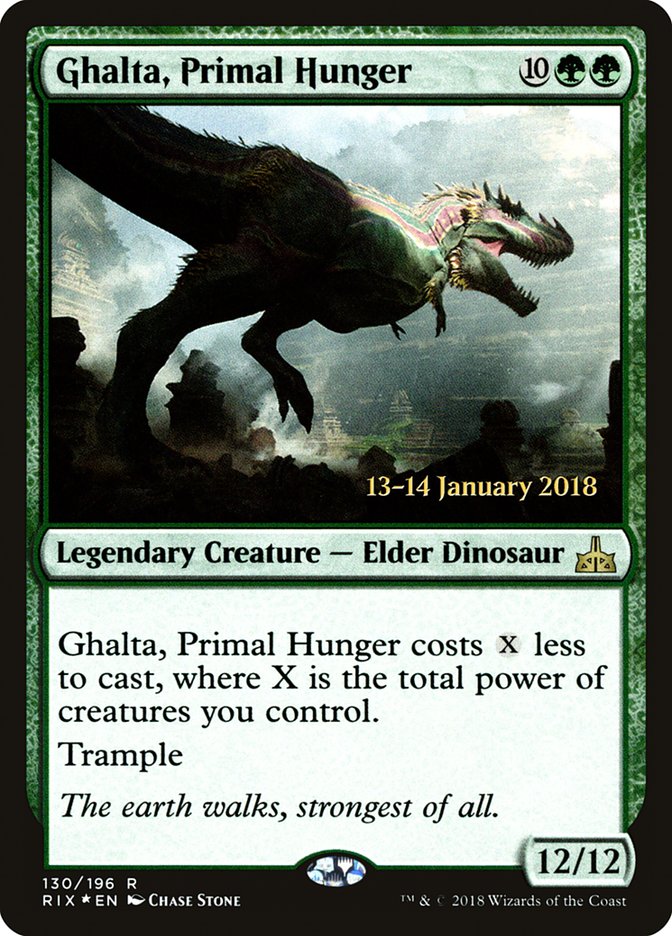 Ghalta, Primal Hunger [Rivals of Ixalan Prerelease Promos] | Gaming Infinity