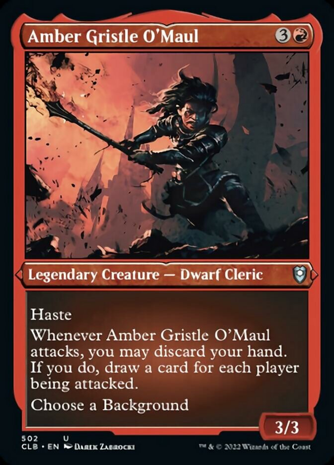 Amber Gristle O'Maul (Foil Etched) [Commander Legends: Battle for Baldur's Gate] | Gaming Infinity