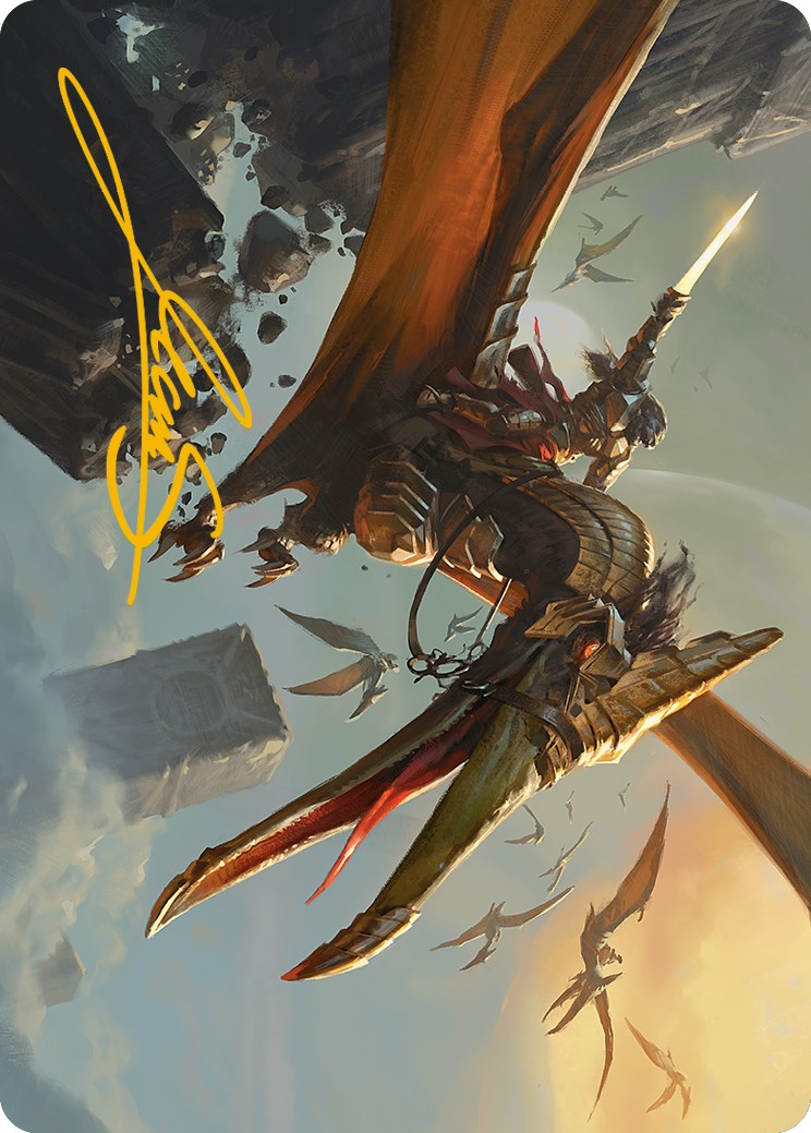 Skyhunter Strike Force Art Card (Gold-Stamped Signature) [Phyrexia: All Will Be One Art Series] | Gaming Infinity