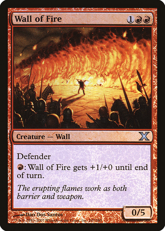 Wall of Fire (Premium Foil) [Tenth Edition] | Gaming Infinity