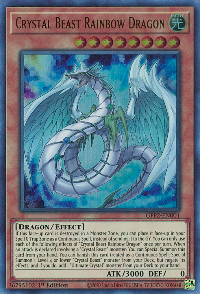 Crystal Beast Rainbow Dragon [GFP2-EN001] Ultra Rare | Gaming Infinity