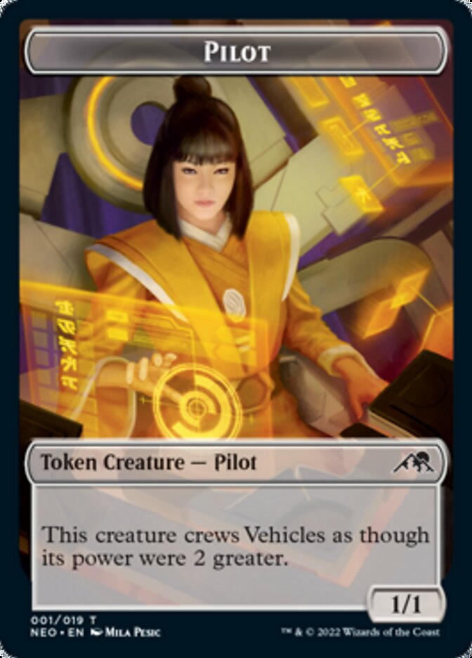 Samurai // Pilot Double-sided Token [Kamigawa: Neon Dynasty Tokens] | Gaming Infinity