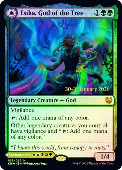 Esika, God of the Tree // The Prismatic Bridge  [Kaldheim Prerelease Promos] | Gaming Infinity