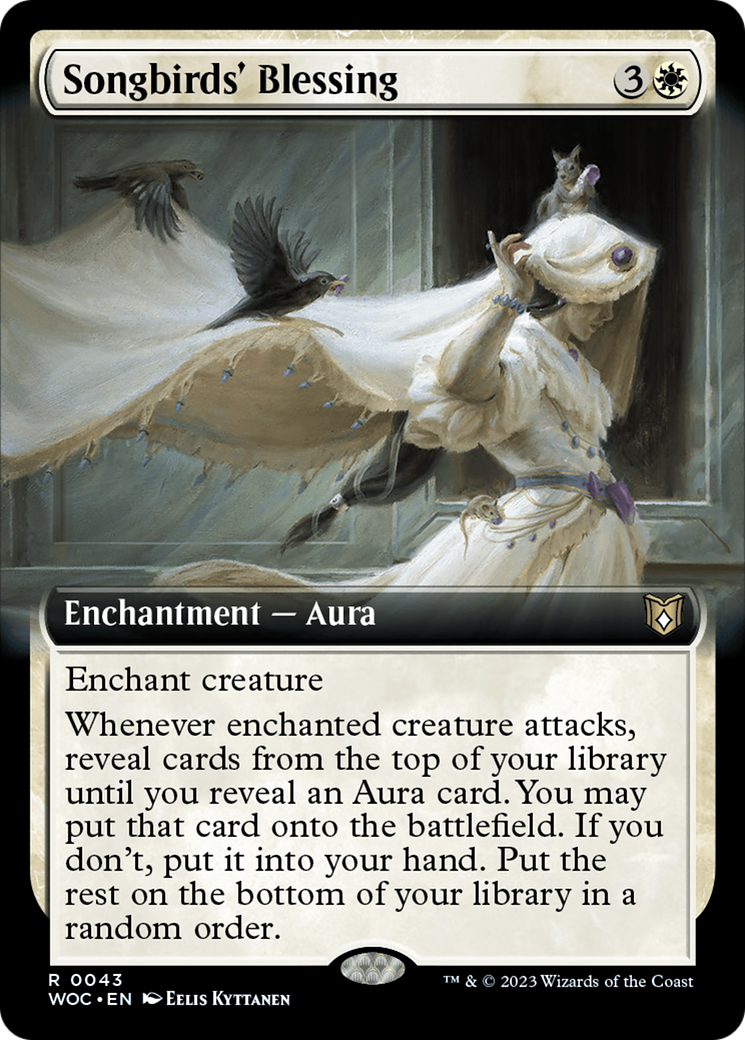 Songbirds' Blessing (Extended Art) [Wilds of Eldraine Commander] | Gaming Infinity