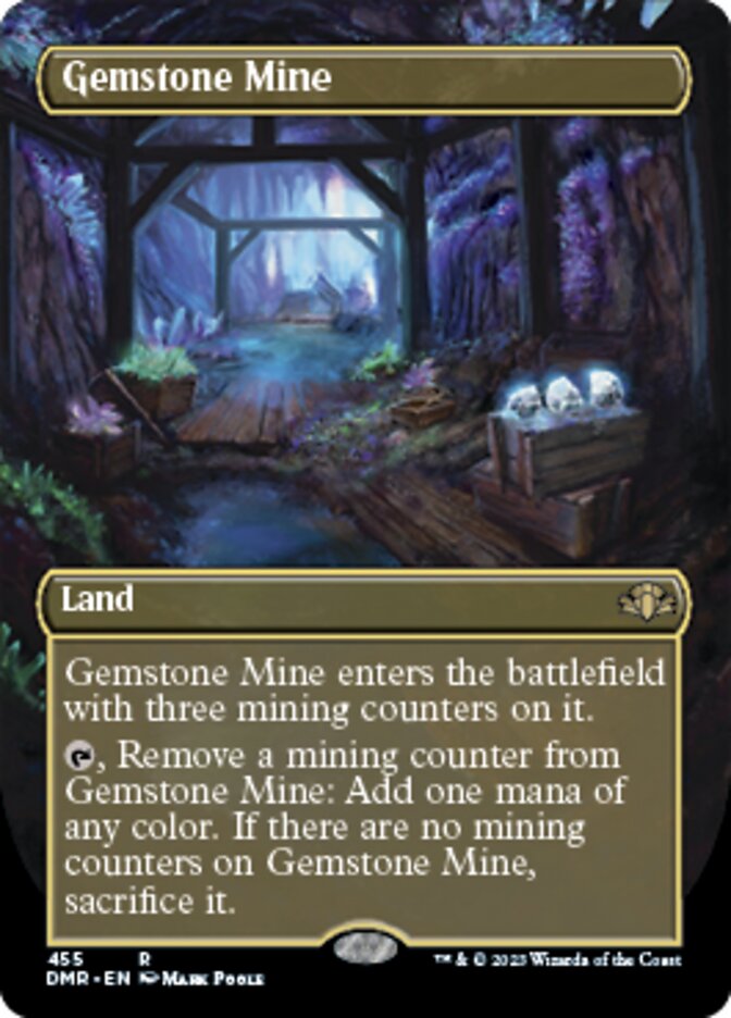 Gemstone Mine (Borderless Alternate Art) [Dominaria Remastered] | Gaming Infinity