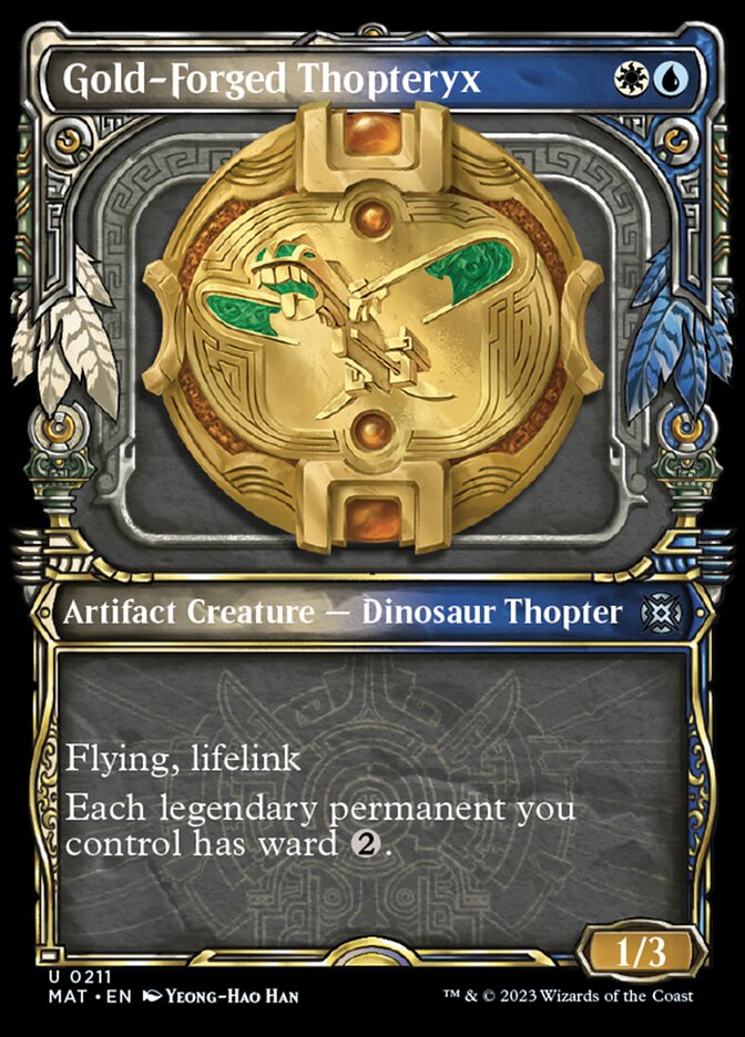 Gold-Forged Thopteryx (Showcase Halo Foil) [March of the Machine: The Aftermath] | Gaming Infinity