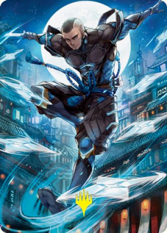 Kaito Shizuki 1 Art Card (Gold-Stamped Signature) [Kamigawa: Neon Dynasty Art Series] | Gaming Infinity