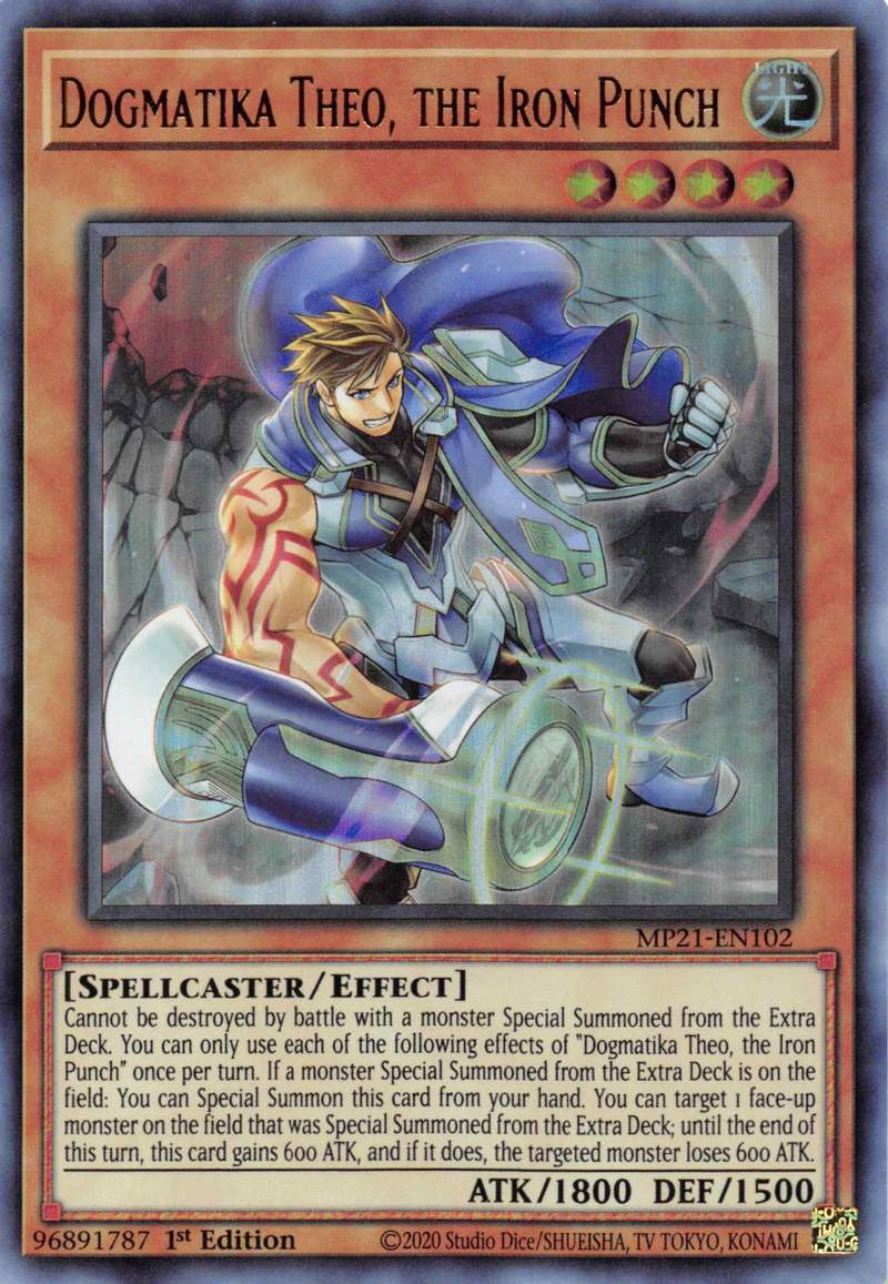 Dogmatika Theo, the Iron Punch [MP21-EN102] Ultra Rare | Gaming Infinity