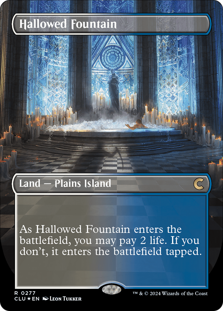 Hallowed Fountain (Borderless) [Ravnica: Clue Edition] | Gaming Infinity