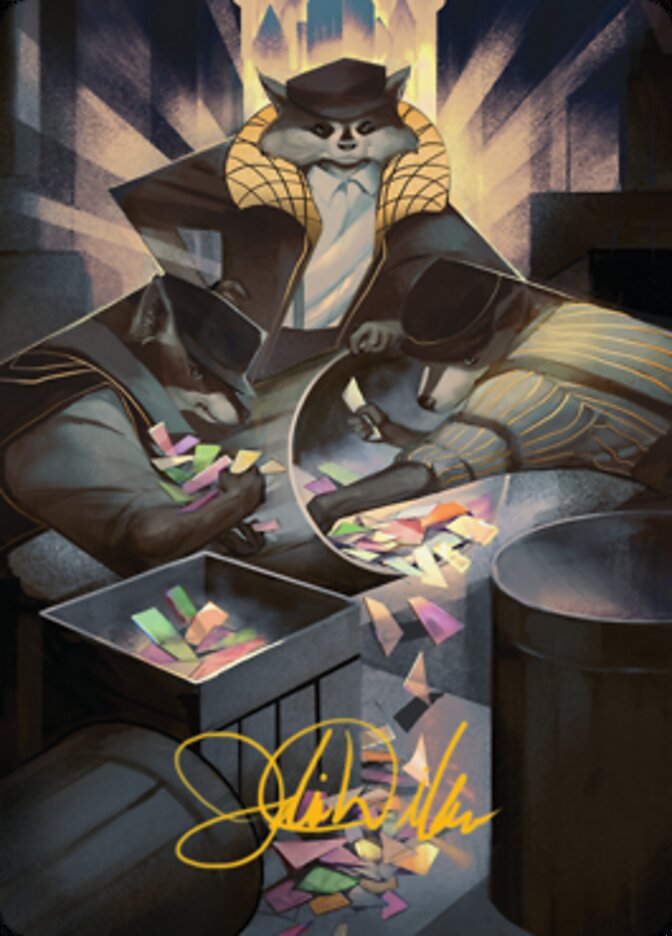 Masked Bandits Art Card (Gold-Stamped Signature) [Streets of New Capenna Art Series] | Gaming Infinity